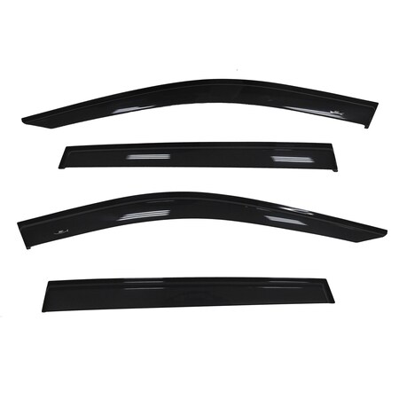 Trailfx RAINGUARDS Low Profile TapeOn Smoke Acrylic Set of 4 4255H